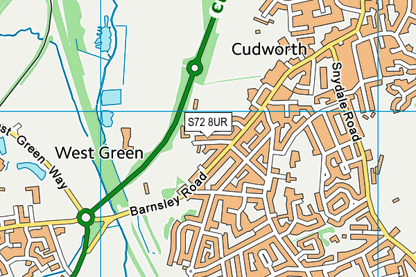 S72 8UR map - OS VectorMap District (Ordnance Survey)