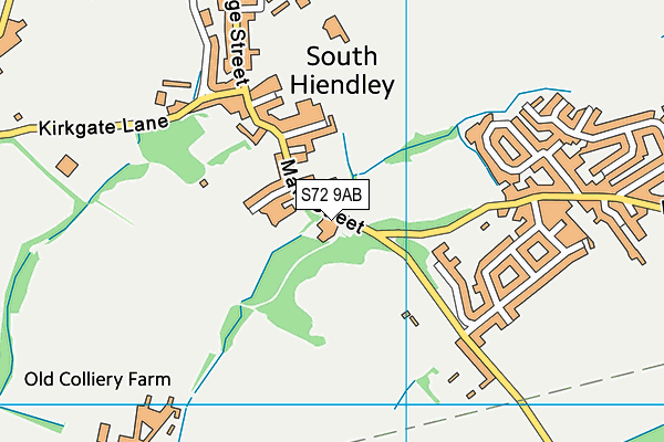 S72 9AB map - OS VectorMap District (Ordnance Survey)