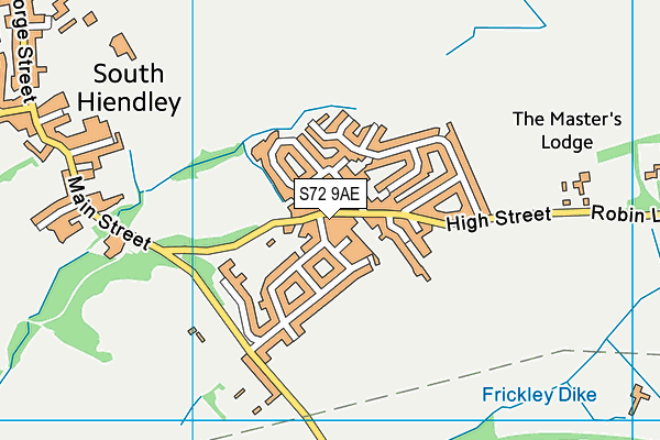 S72 9AE map - OS VectorMap District (Ordnance Survey)