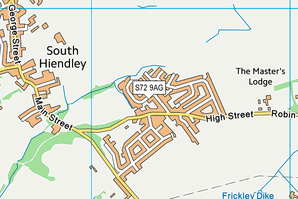 S72 9AG map - OS VectorMap District (Ordnance Survey)