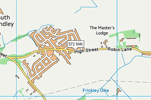 S72 9AN map - OS VectorMap District (Ordnance Survey)