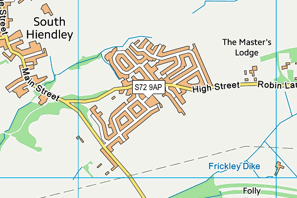 S72 9AP map - OS VectorMap District (Ordnance Survey)