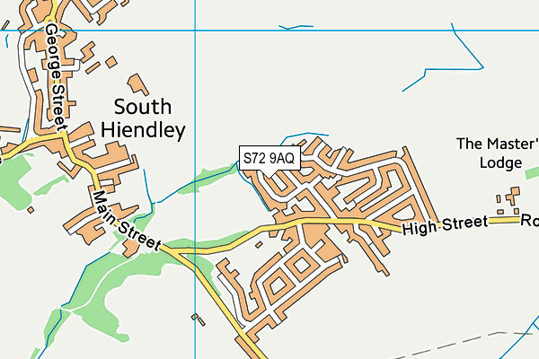 S72 9AQ map - OS VectorMap District (Ordnance Survey)