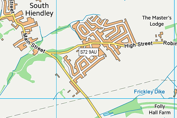 S72 9AU map - OS VectorMap District (Ordnance Survey)