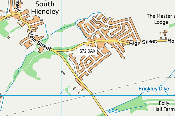 S72 9AX map - OS VectorMap District (Ordnance Survey)