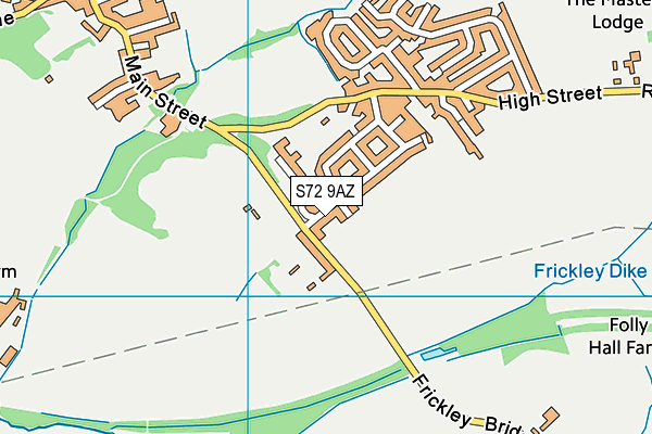 S72 9AZ map - OS VectorMap District (Ordnance Survey)