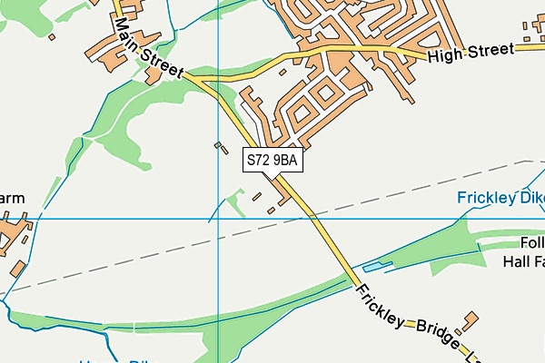 S72 9BA map - OS VectorMap District (Ordnance Survey)