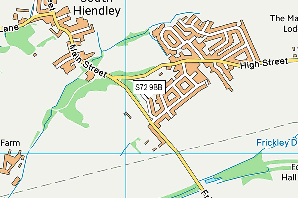 S72 9BB map - OS VectorMap District (Ordnance Survey)