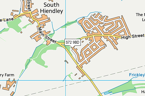S72 9BD map - OS VectorMap District (Ordnance Survey)