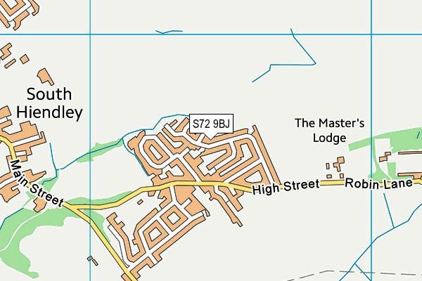 S72 9BJ map - OS VectorMap District (Ordnance Survey)