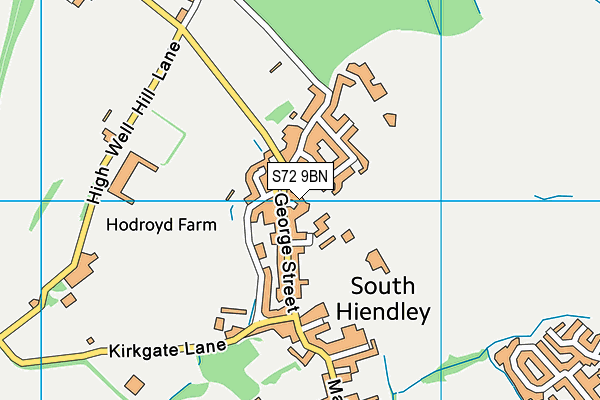 S72 9BN map - OS VectorMap District (Ordnance Survey)