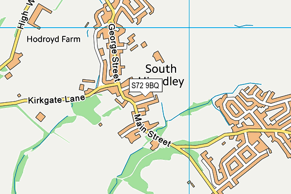 S72 9BQ map - OS VectorMap District (Ordnance Survey)