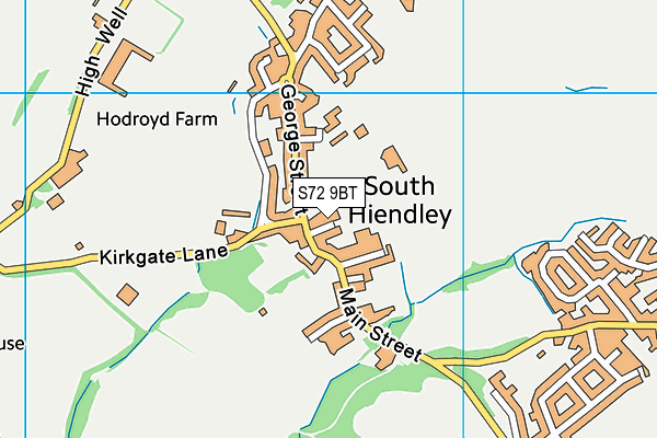 S72 9BT map - OS VectorMap District (Ordnance Survey)