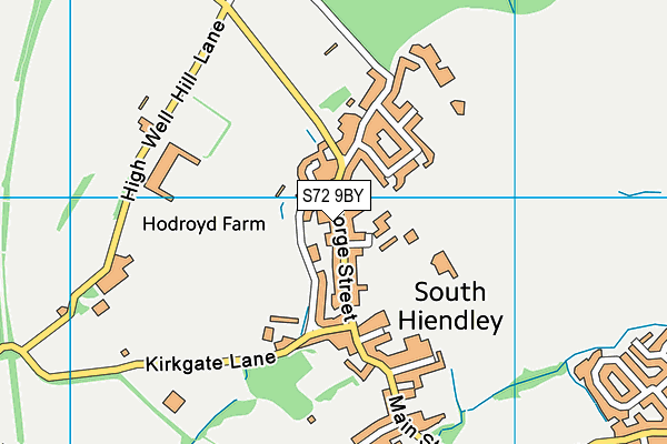 South Hiendley Junior Infant And Early Years School map (S72 9BY) - OS VectorMap District (Ordnance Survey)