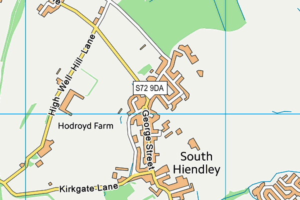 S72 9DA map - OS VectorMap District (Ordnance Survey)