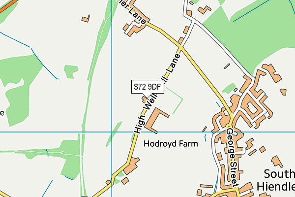 S72 9DF map - OS VectorMap District (Ordnance Survey)