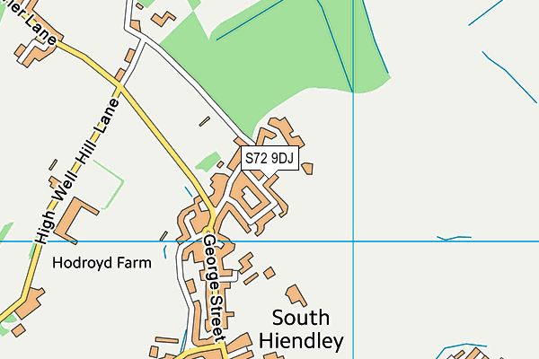 S72 9DJ map - OS VectorMap District (Ordnance Survey)