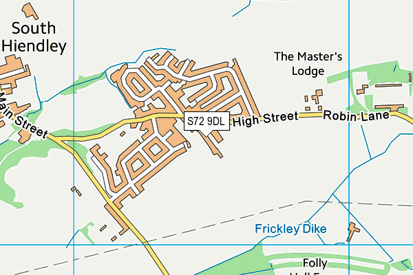 S72 9DL map - OS VectorMap District (Ordnance Survey)