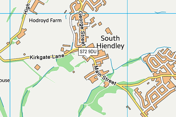 S72 9DU map - OS VectorMap District (Ordnance Survey)