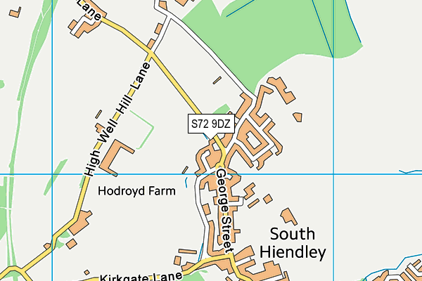 S72 9DZ map - OS VectorMap District (Ordnance Survey)