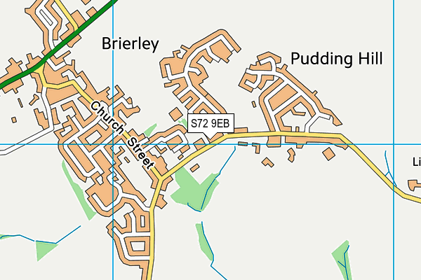 S72 9EB map - OS VectorMap District (Ordnance Survey)