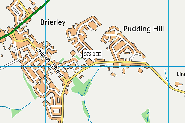 S72 9EE map - OS VectorMap District (Ordnance Survey)