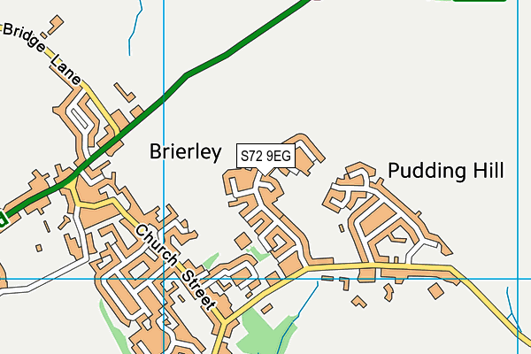 S72 9EG map - OS VectorMap District (Ordnance Survey)