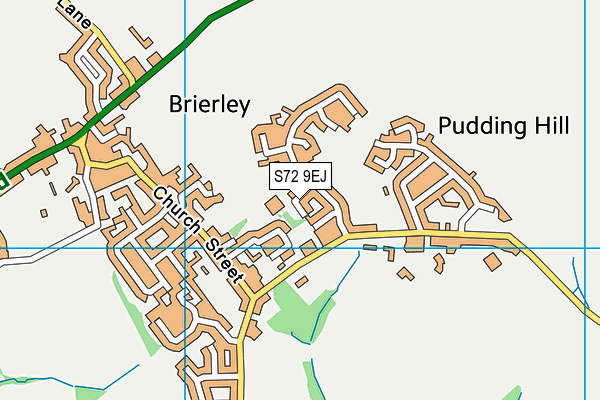 Brierley Church of England Voluntary Controlled Primary School map (S72 9EJ) - OS VectorMap District (Ordnance Survey)