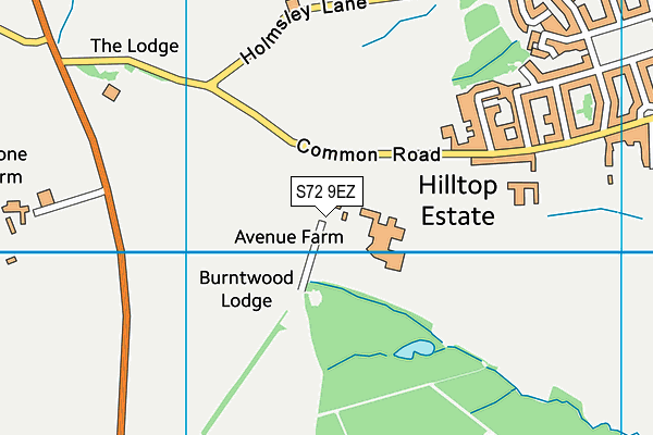 S72 9EZ map - OS VectorMap District (Ordnance Survey)