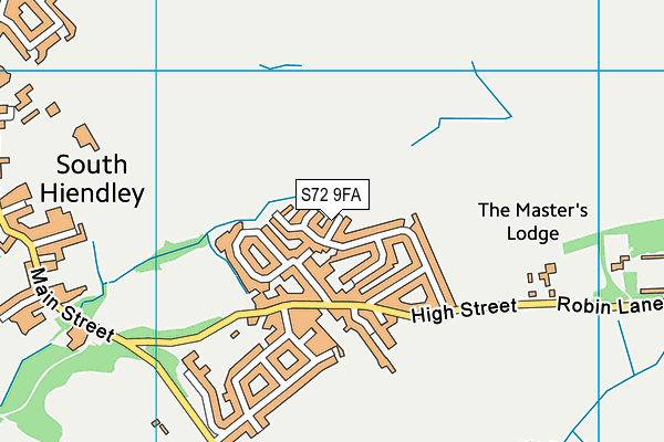 S72 9FA map - OS VectorMap District (Ordnance Survey)
