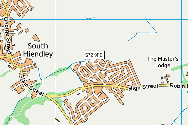 S72 9FE map - OS VectorMap District (Ordnance Survey)