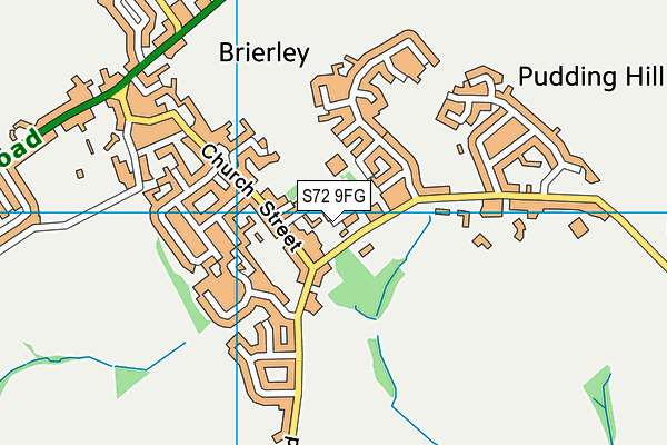 S72 9FG map - OS VectorMap District (Ordnance Survey)