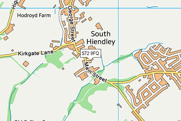 S72 9FQ map - OS VectorMap District (Ordnance Survey)