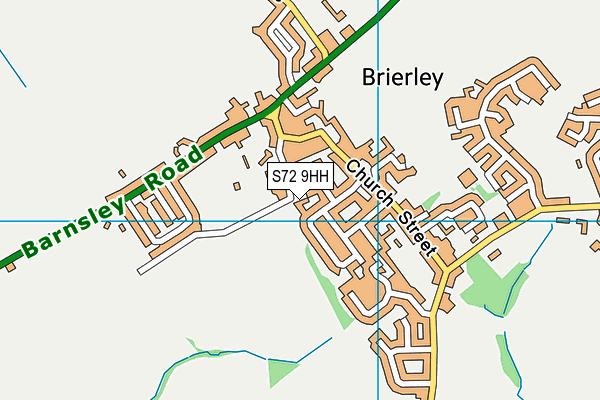 S72 9HH map - OS VectorMap District (Ordnance Survey)