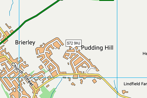 S72 9HJ map - OS VectorMap District (Ordnance Survey)