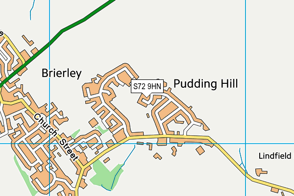 S72 9HN map - OS VectorMap District (Ordnance Survey)