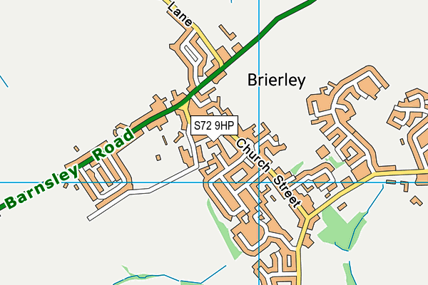 S72 9HP map - OS VectorMap District (Ordnance Survey)