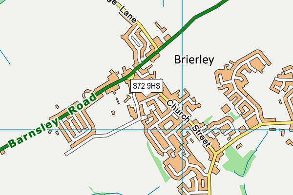 S72 9HS map - OS VectorMap District (Ordnance Survey)