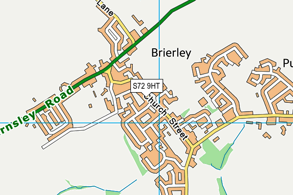 S72 9HT map - OS VectorMap District (Ordnance Survey)