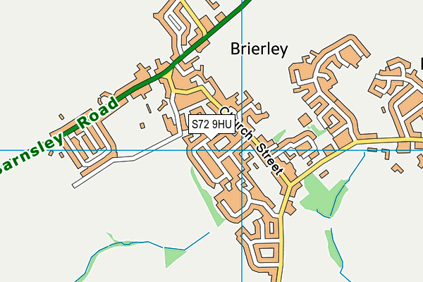 S72 9HU map - OS VectorMap District (Ordnance Survey)