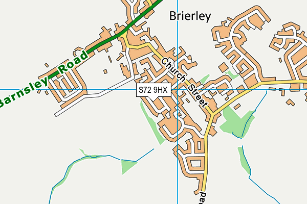 S72 9HX map - OS VectorMap District (Ordnance Survey)