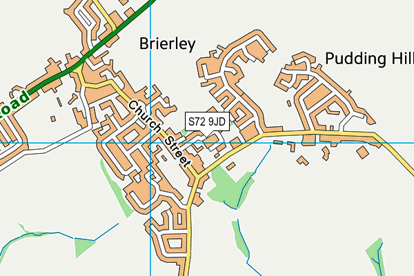 S72 9JD map - OS VectorMap District (Ordnance Survey)