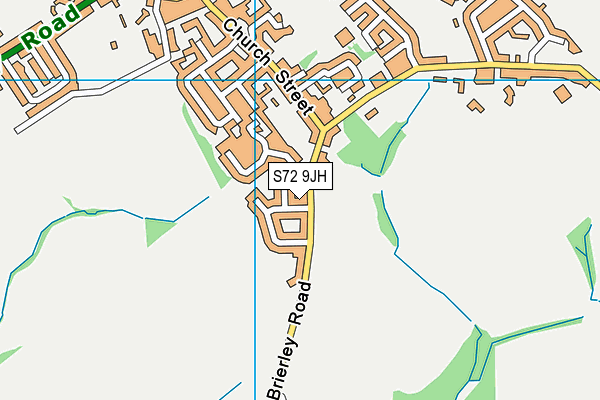 S72 9JH map - OS VectorMap District (Ordnance Survey)