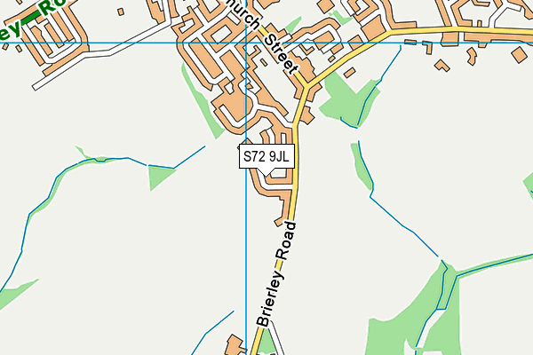 S72 9JL map - OS VectorMap District (Ordnance Survey)