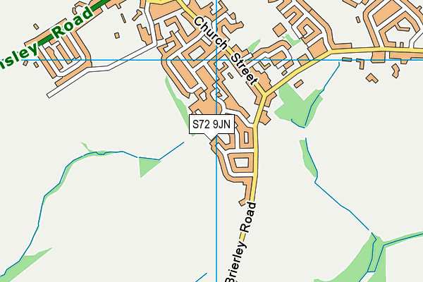 S72 9JN map - OS VectorMap District (Ordnance Survey)
