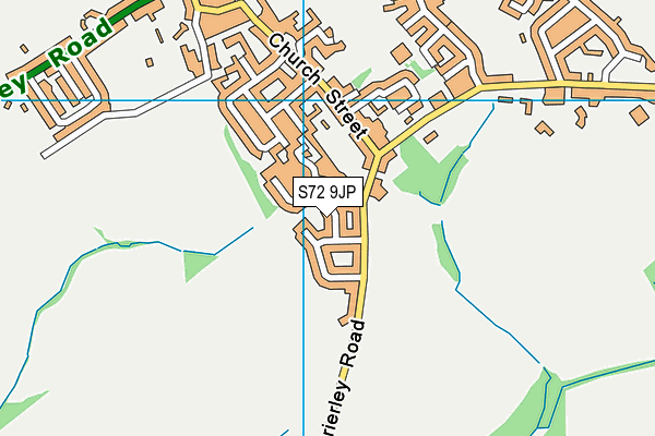 S72 9JP map - OS VectorMap District (Ordnance Survey)