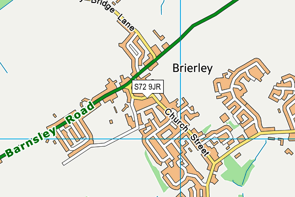 S72 9JR map - OS VectorMap District (Ordnance Survey)