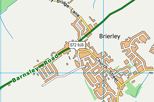 S72 9JS map - OS VectorMap District (Ordnance Survey)