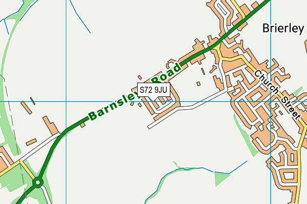 S72 9JU map - OS VectorMap District (Ordnance Survey)