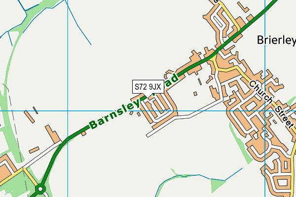 S72 9JX map - OS VectorMap District (Ordnance Survey)